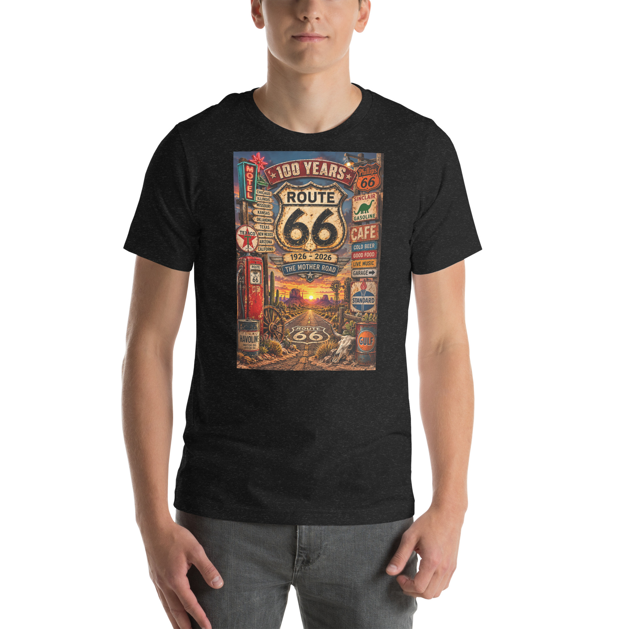 Route 66 100th Anniversary T-Shirt | 1926–2026 Mother Road - Image 6