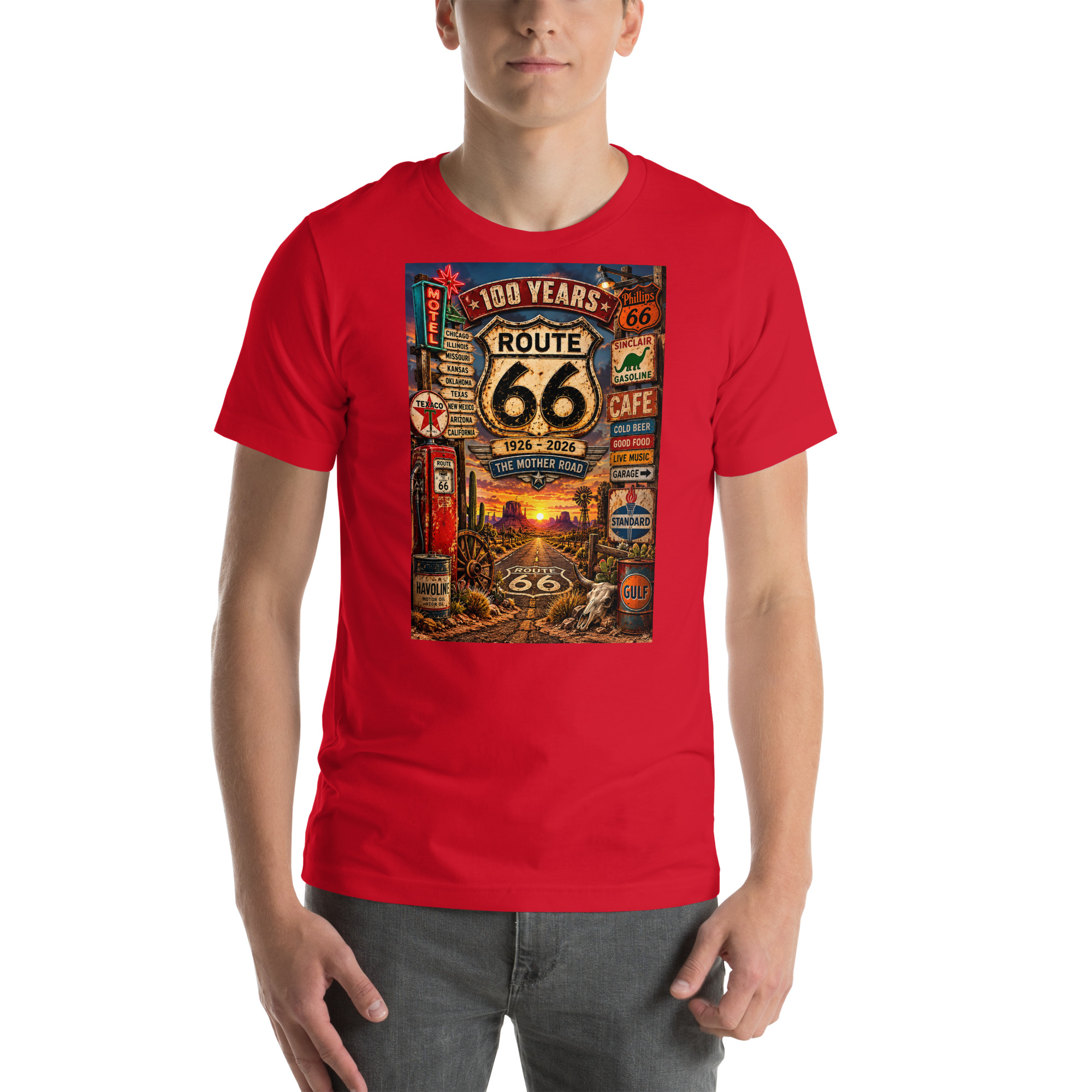 Route 66 100th Anniversary T-Shirt | 1926–2026 Mother Road - Image 12