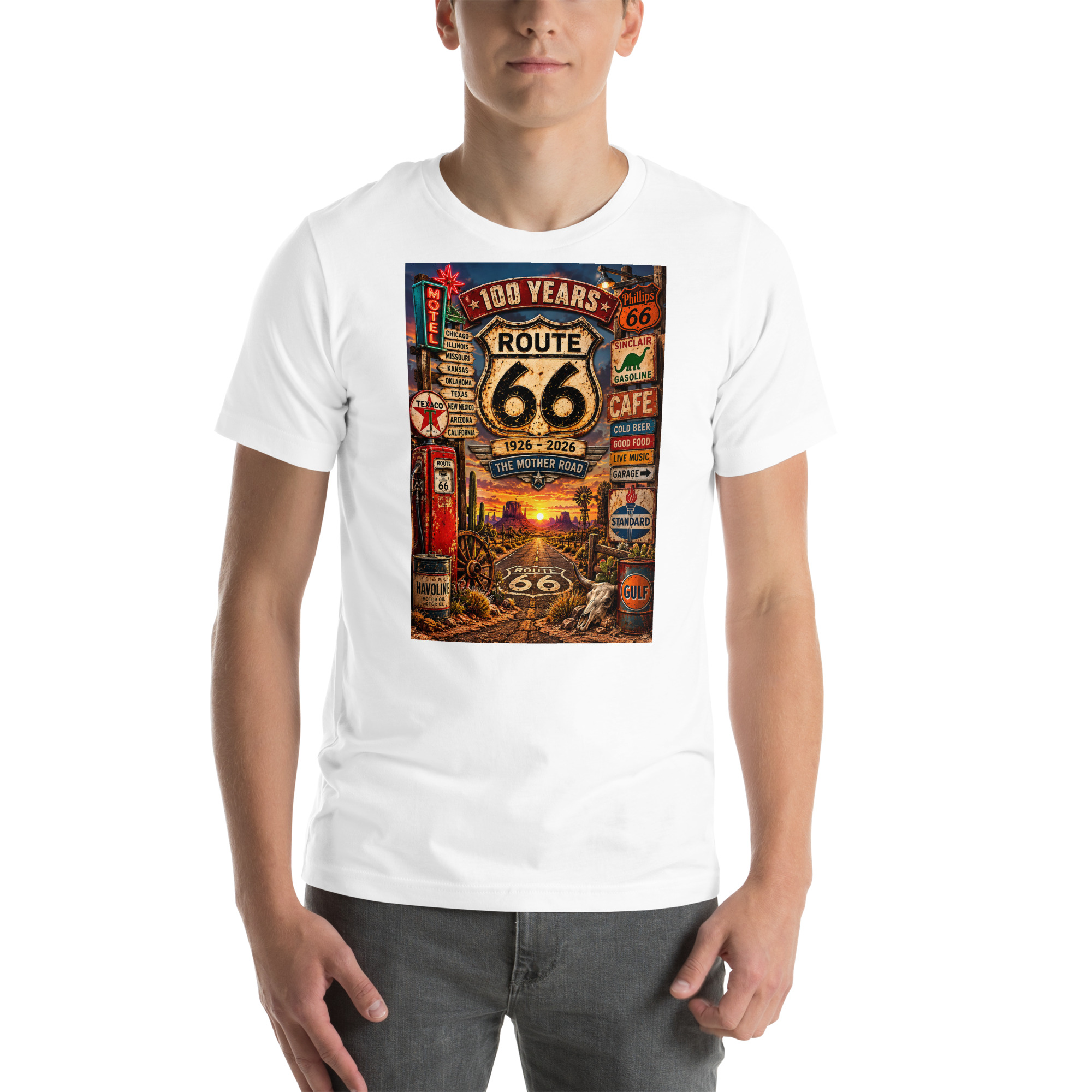 Route 66 100th Anniversary T-Shirt | 1926–2026 Mother Road - Image 5